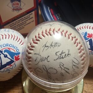 Autographed MLB Baseball - Red Stitching White Leather